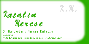 katalin mercse business card